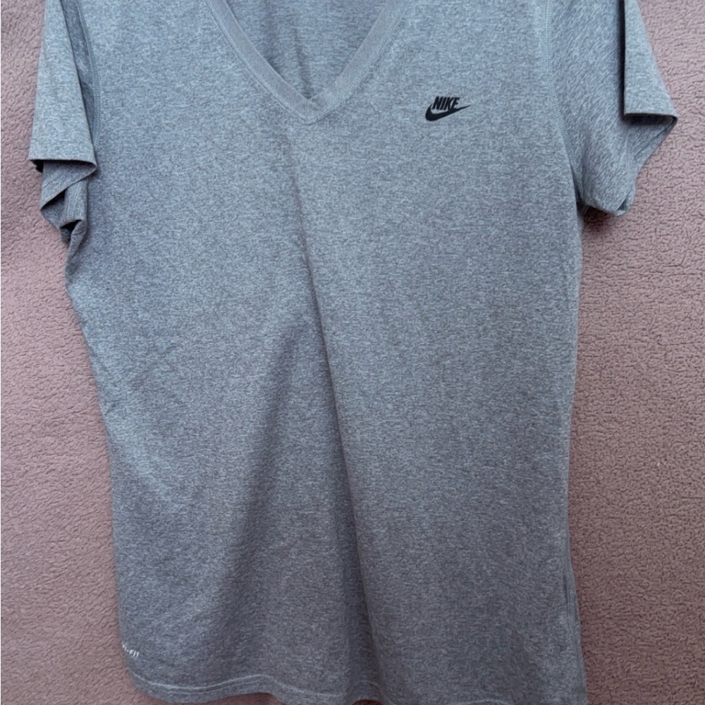Nike Women's Gray V-Neck Top